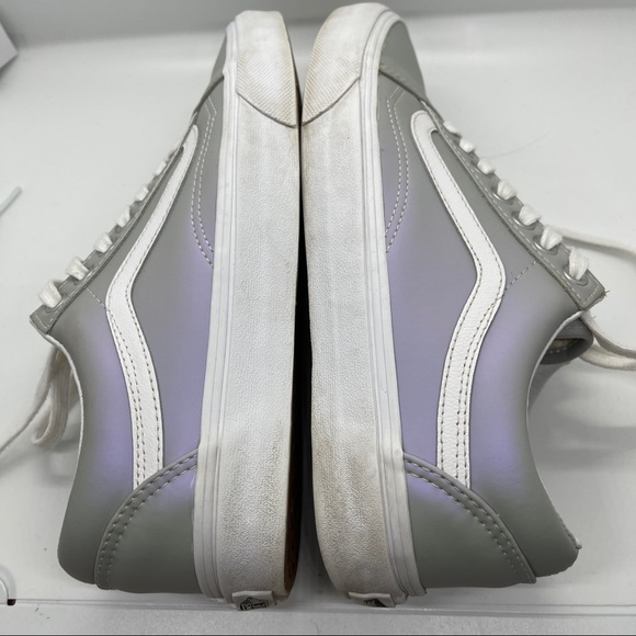 Vans Old Skool Metallic Iridescent Purple Lace Up Sneakers Women 8.5 Men 7 EUC - Picture 9 of 10